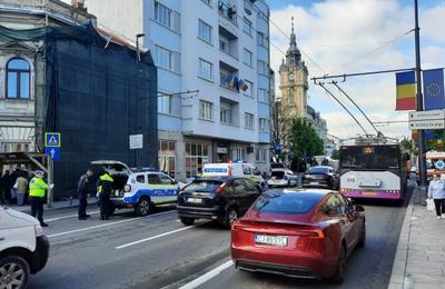 Accident, în această dimineață, pe strada Memorandumului din Cluj-Napoca