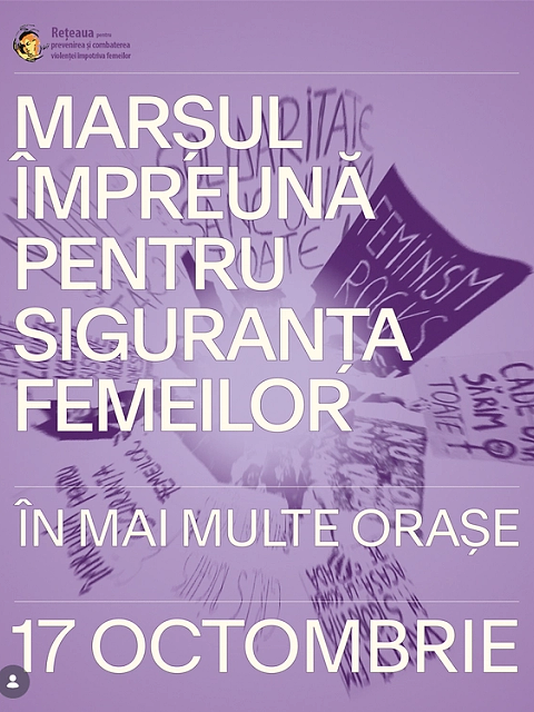 Marșul „Împreună pentru siguranța femeilor!” revine pe 17 octombrie în București și în alte orașe din țară. A 12-a ediție, pe fondul a 30 de femicide în 2026
