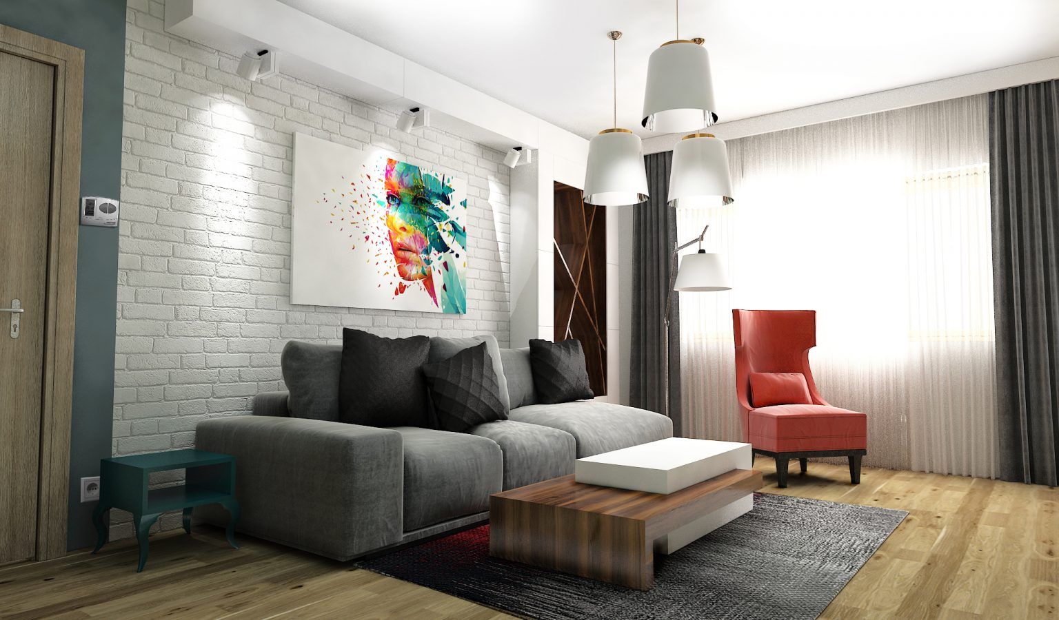 Un mix original de stiluri in amenajarea unui apartament de 77mp