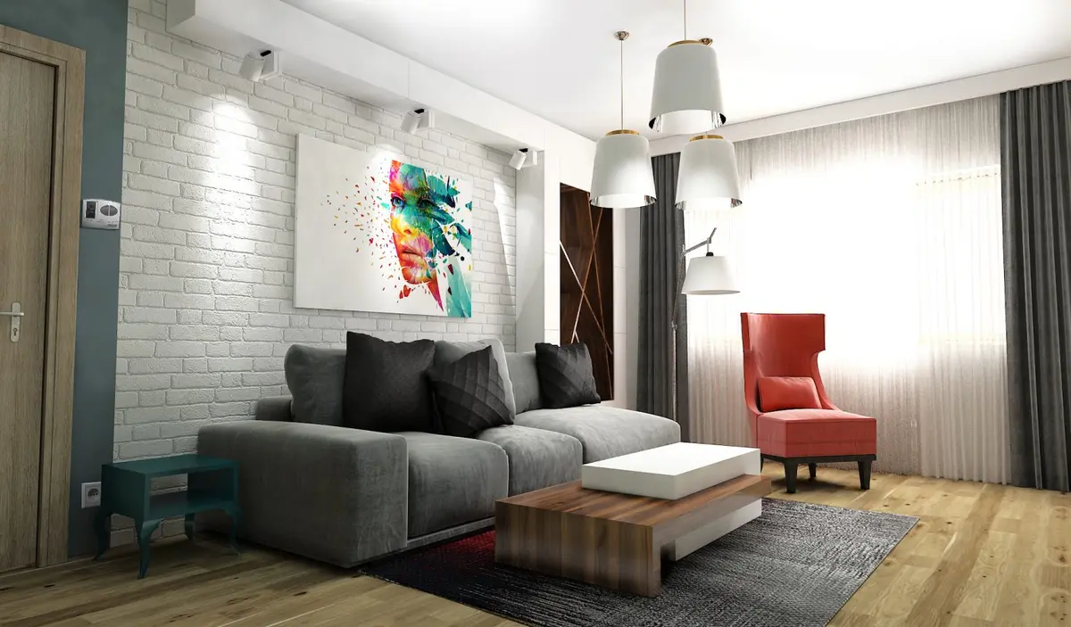 Un mix original de stiluri in amenajarea unui apartament de 77mp