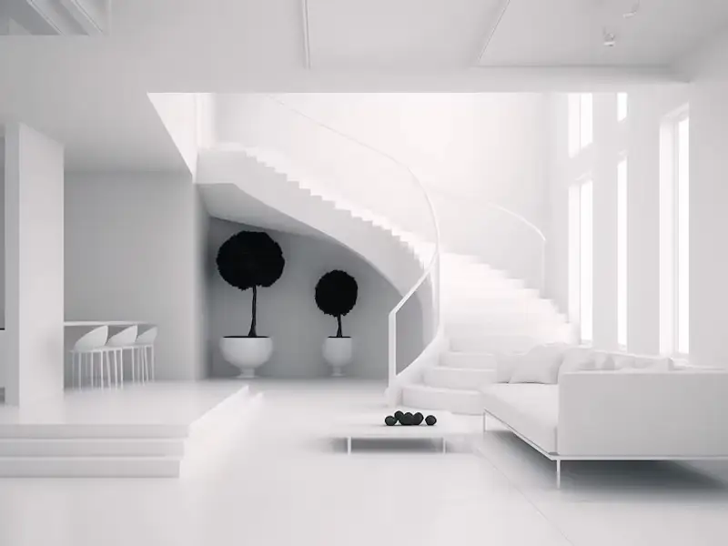 Holul alb: Un spațiu luminos și primitor