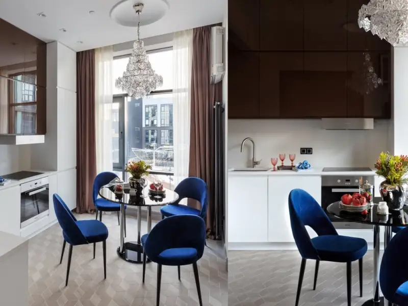 Studio de 40 mp transformat intr-un apartament elegant de doua camere