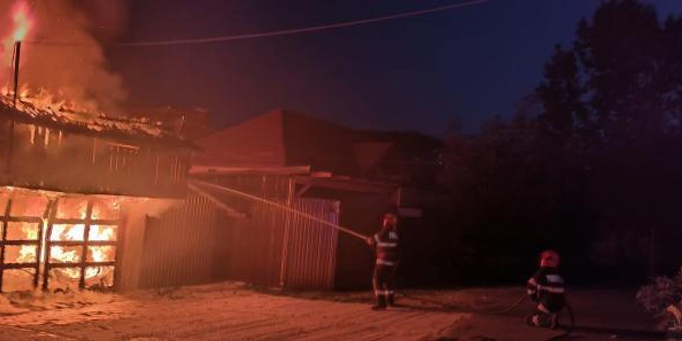 Incendiu, noaptea trecută, într-o bucătărie de vară din Jucu Herghelie