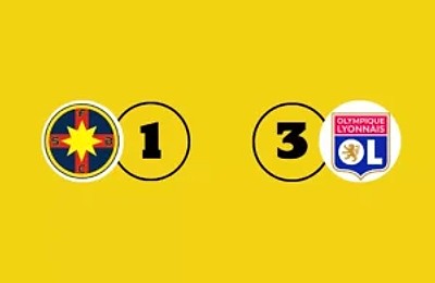 FC FCSB pierde la două goluri diferență prima manșă a duelului cu Olympique Lyon