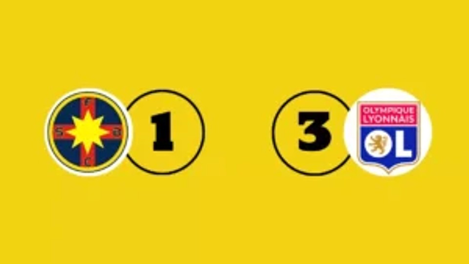 FC FCSB pierde la două goluri diferență prima manșă a duelului cu Olympique Lyon