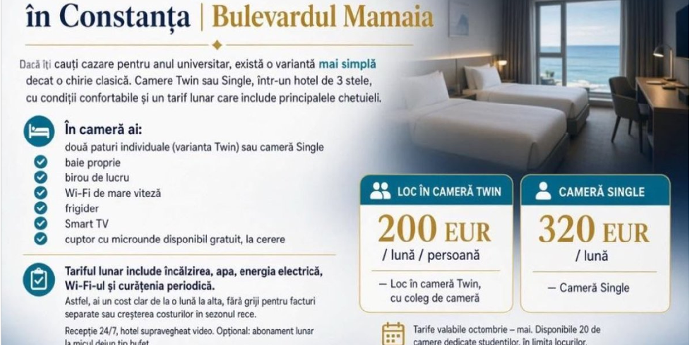 Cum își asigură hotelierii din Mamaia și Constanța venituri constante prin cazarea studenților