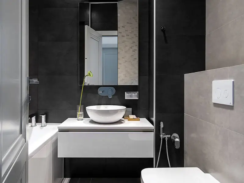 12+ modele de design alb-negru pentru baie