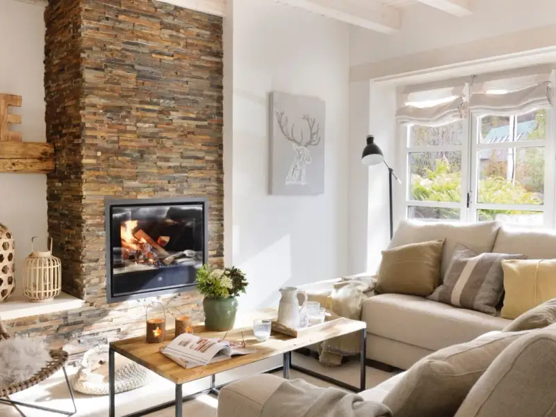 Decor rustic-chic excelent conturat intr-un apartament de 3 camere