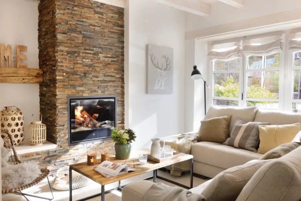 Decor rustic-chic excelent conturat intr-un apartament de 3 camere