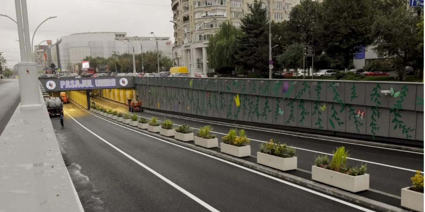 Pasajul Unirii este, din nou, sub restricții de circulație rutieră