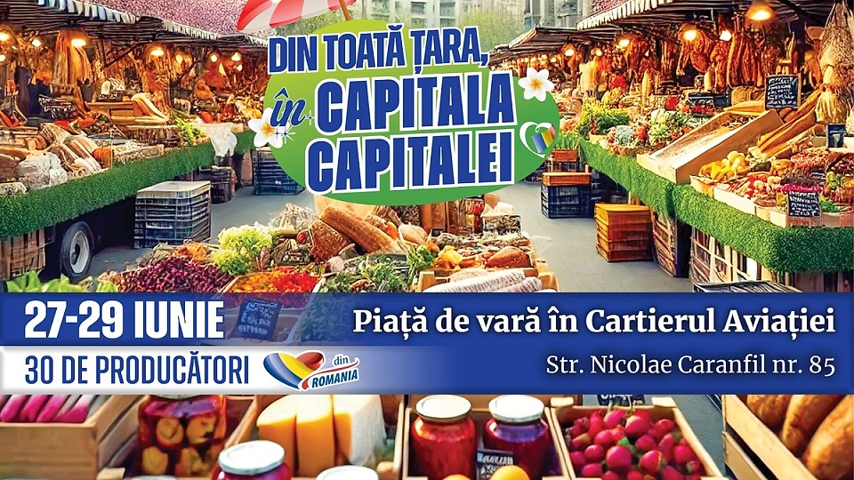 Piața volantă din Aviației revine în acest weekend cu bunătăți de la 30 de producători locali