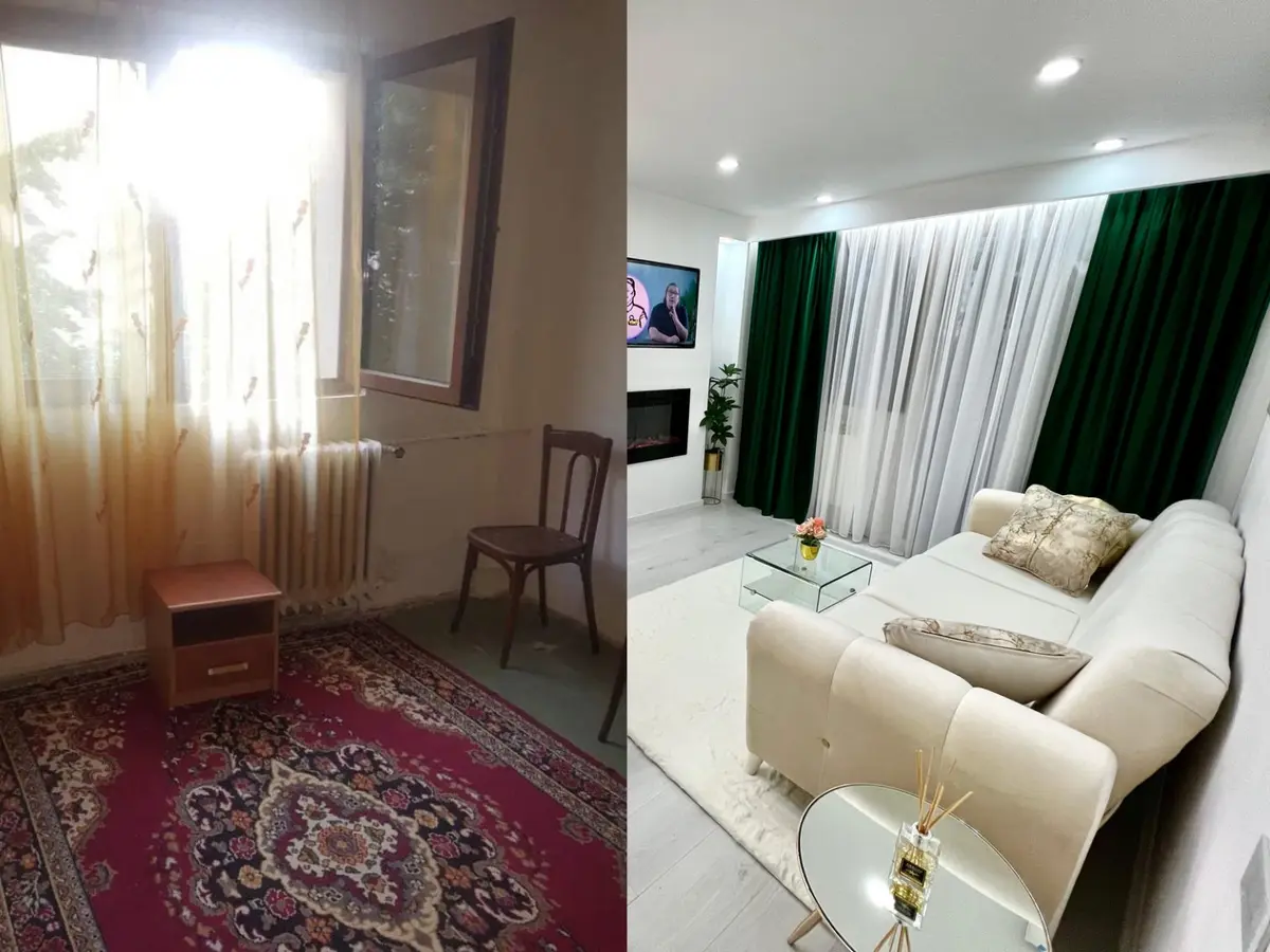 Amenajare moderna cu mult alb intr-un apartament de 42 mp din Bucuresti