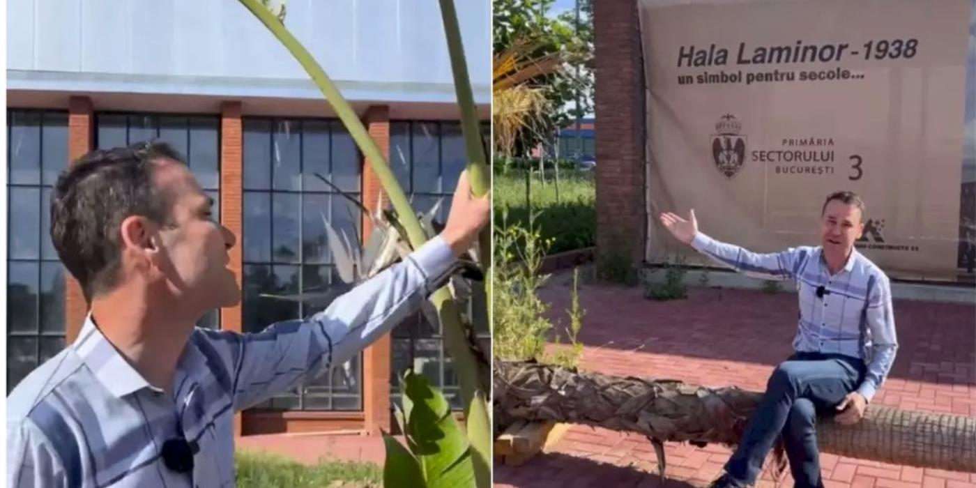 Robert Negoiță a mers la Hala Laminor și le-a prezentat bucureștenilor, prin intermediul unui video, plantele exotice de acolo
