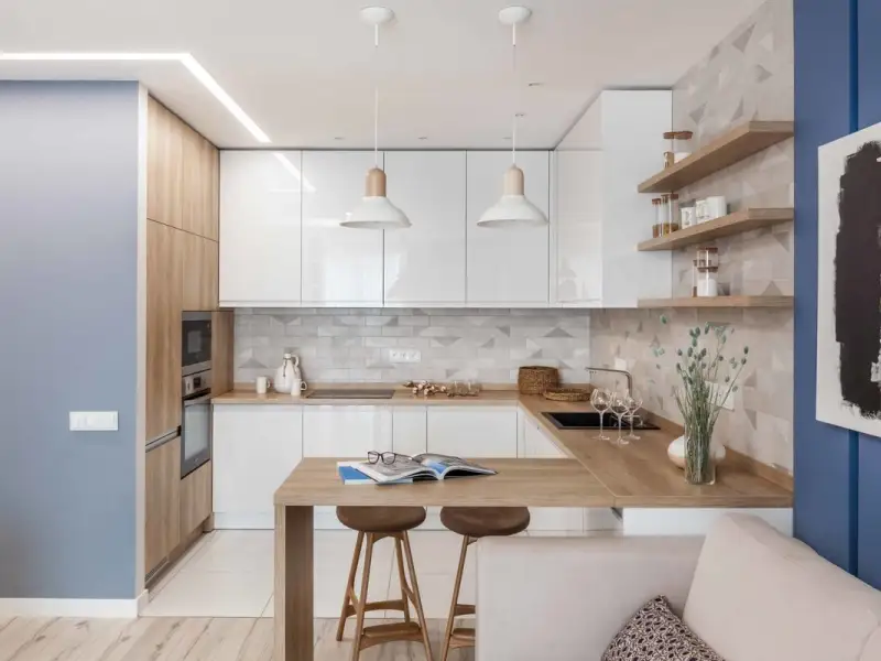 Amenajare moderna in nuante de bleu si gri