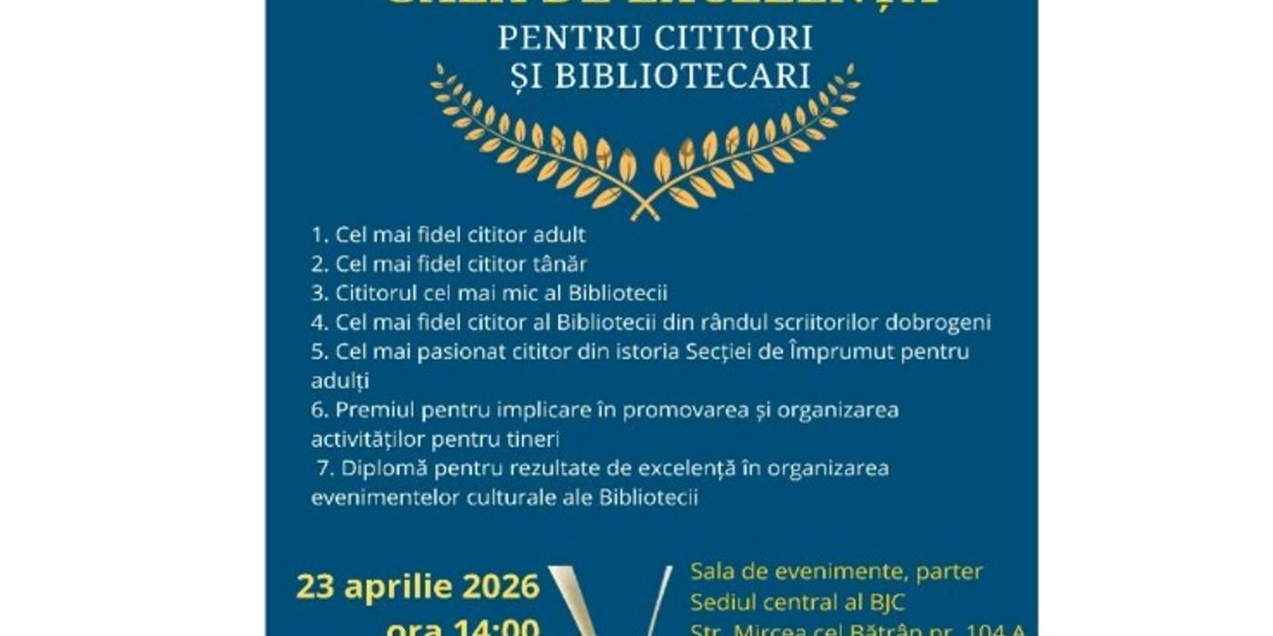 Gala Excelenței la malul mării: Cititori de toate vârstele și bibliotecari dedicați, premiați într-o zi istorică pentru carte
