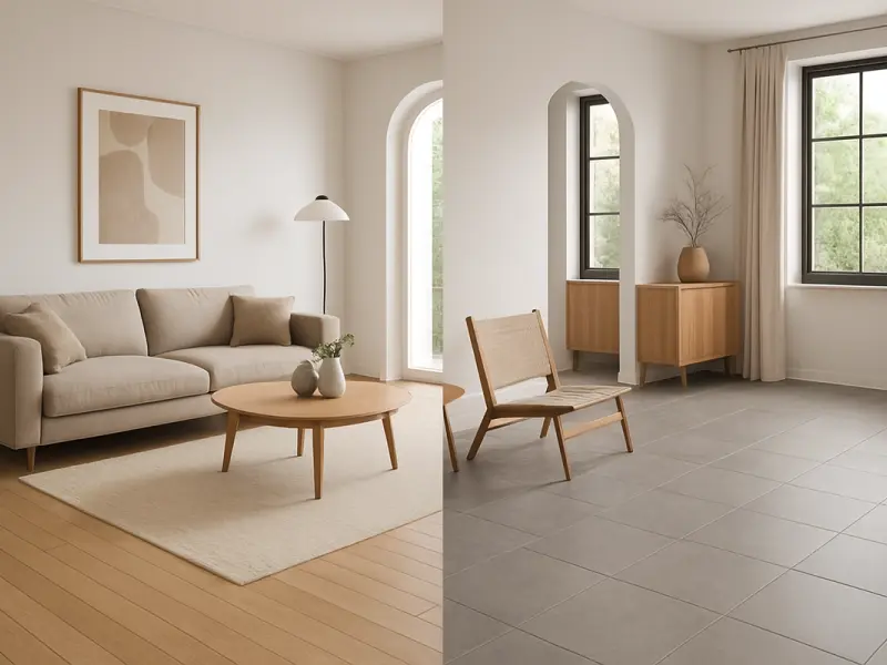 Gresie sau parchet în living? Avantaje, dezavantaje și cum alegi ce ți se potrivește