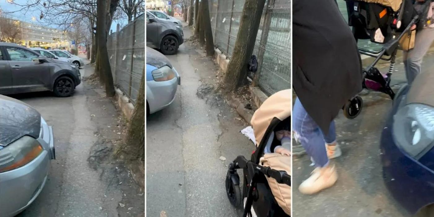 În Capitală există trotuare cu totul speciale, „trotuarele-parcare”