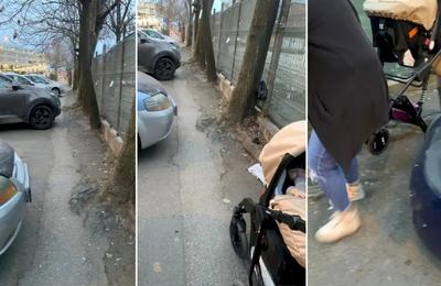 În Capitală există trotuare cu totul speciale, „trotuarele-parcare”