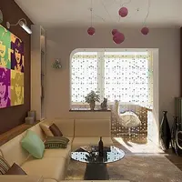 Un mic apartament decorat in stil disco