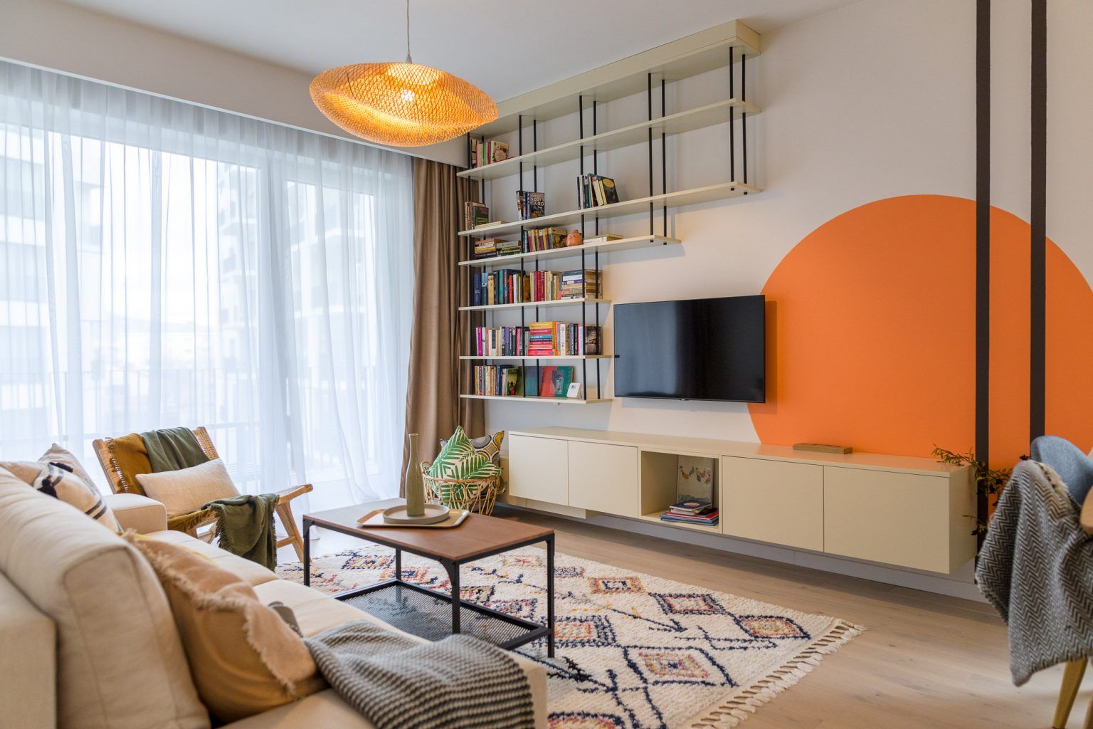 Influente japoneze intr-un apartament de 68 mp din Cluj