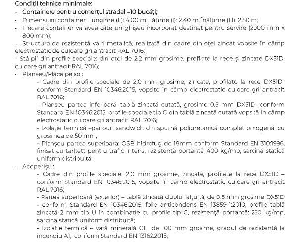 Consiliul Județean Cluj va achiziționa zece containere pentru comerț stradal