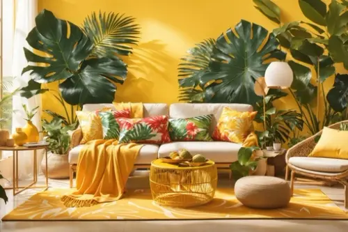 Amenajarea living-ului cu cromatică de vară: Sfaturi utile