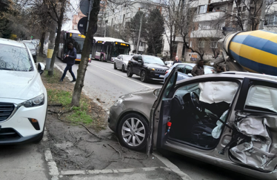 Accident de circulație, vineri dimineața, pe Bulevardul Nicolae Titulescu din Cluj-Napoca