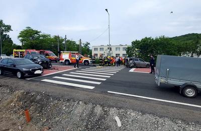 Trei persoane au ajuns la spital miercuri dimineața, în urma unui accident rutier produs în Jucu