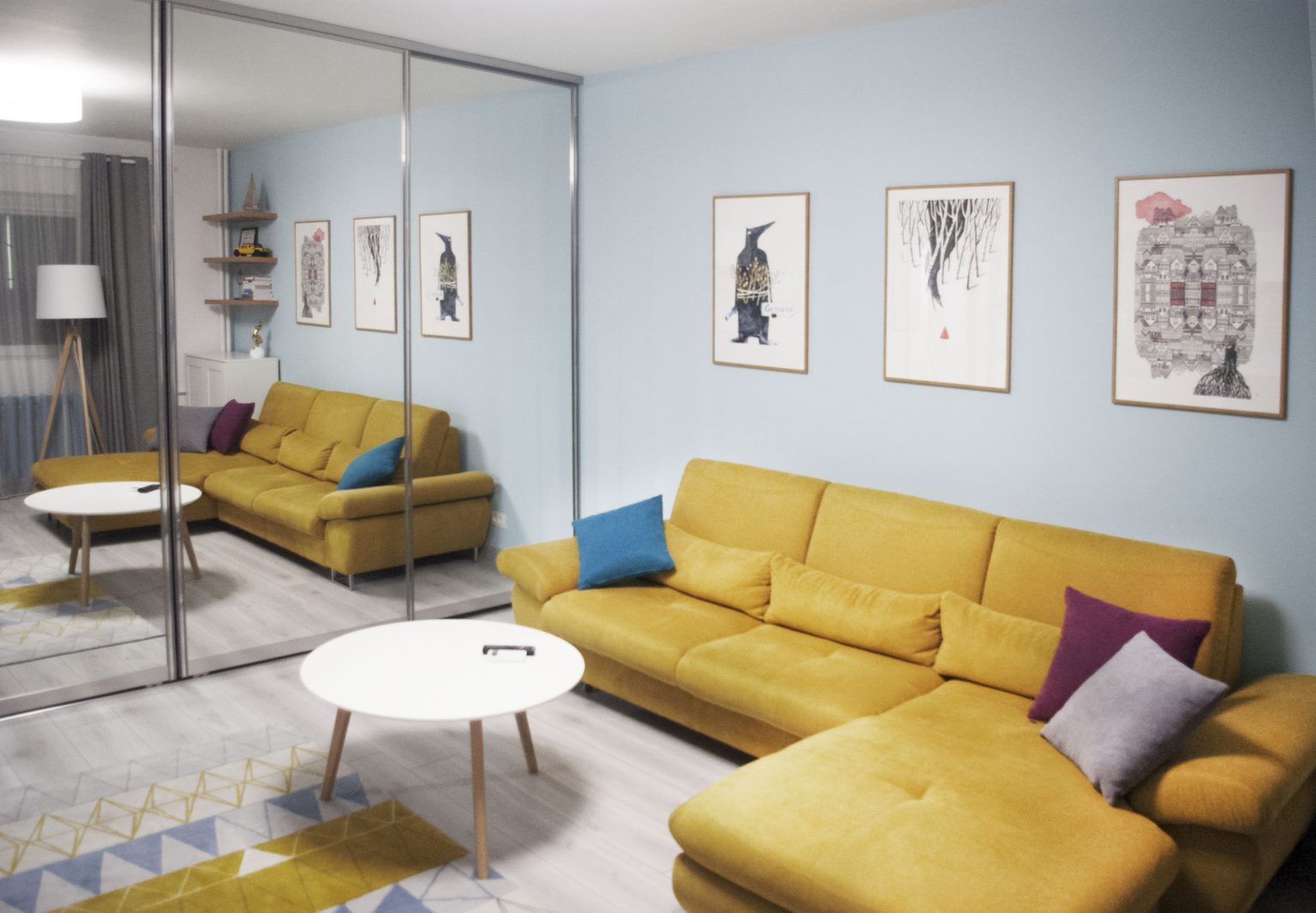 Amenajare colorata intr-o garsoniera din Bucuresti