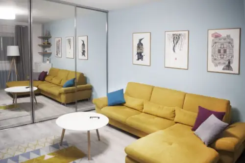 Amenajare colorata intr-o garsoniera din Bucuresti