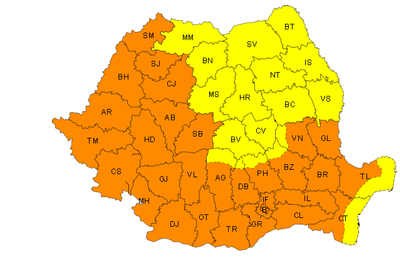 Atenție! Cod portocaliu de caniculă în mai multe județe din zona de Nord-Vest și din Sudul României