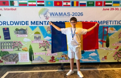 Mai rapid decât un calculator: Elevul din Constanța care a cucerit din nou titlul de „Super Champion” mondial la aritmetică mentală