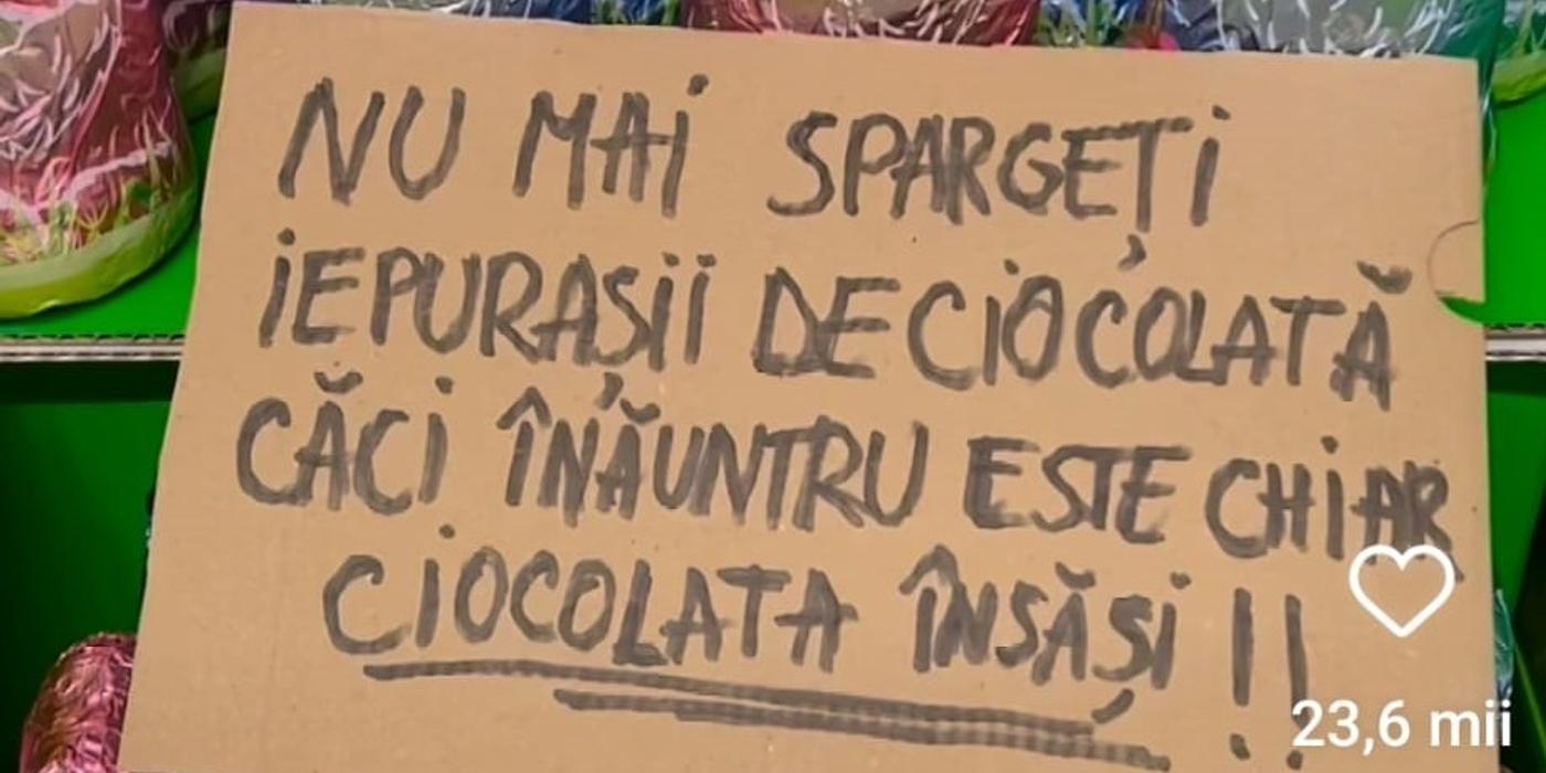 Lidl şi Heidi, după ce au apărut clipuri pe Tik Tok despre existenţa banilor în figurinele de Paşte, ducând la deteriorarea produselor: Înauntru este chiar ciocolata însăşi! FOTO