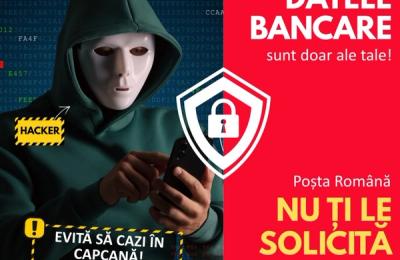 ALERTĂ DE FRAUDĂ: Poșta Română nu solicită niciodată date bancare!