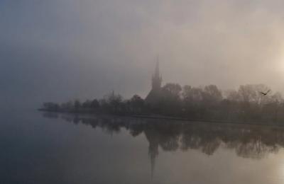 Dimineață de basm pe malul lacului Tăbăcăriei