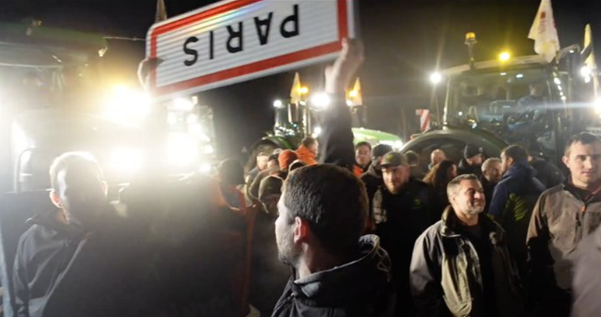 UPDATE: Nouăzci şi una de persoane arestate în piaţa angro Rungis de la Paris, în urma unor ”degradări”. Puncte de trecerea frontierei între Franţa şi Belgia blocate, de unde tractoare vor să plece la Bruxelles, în timpul unui summit UE