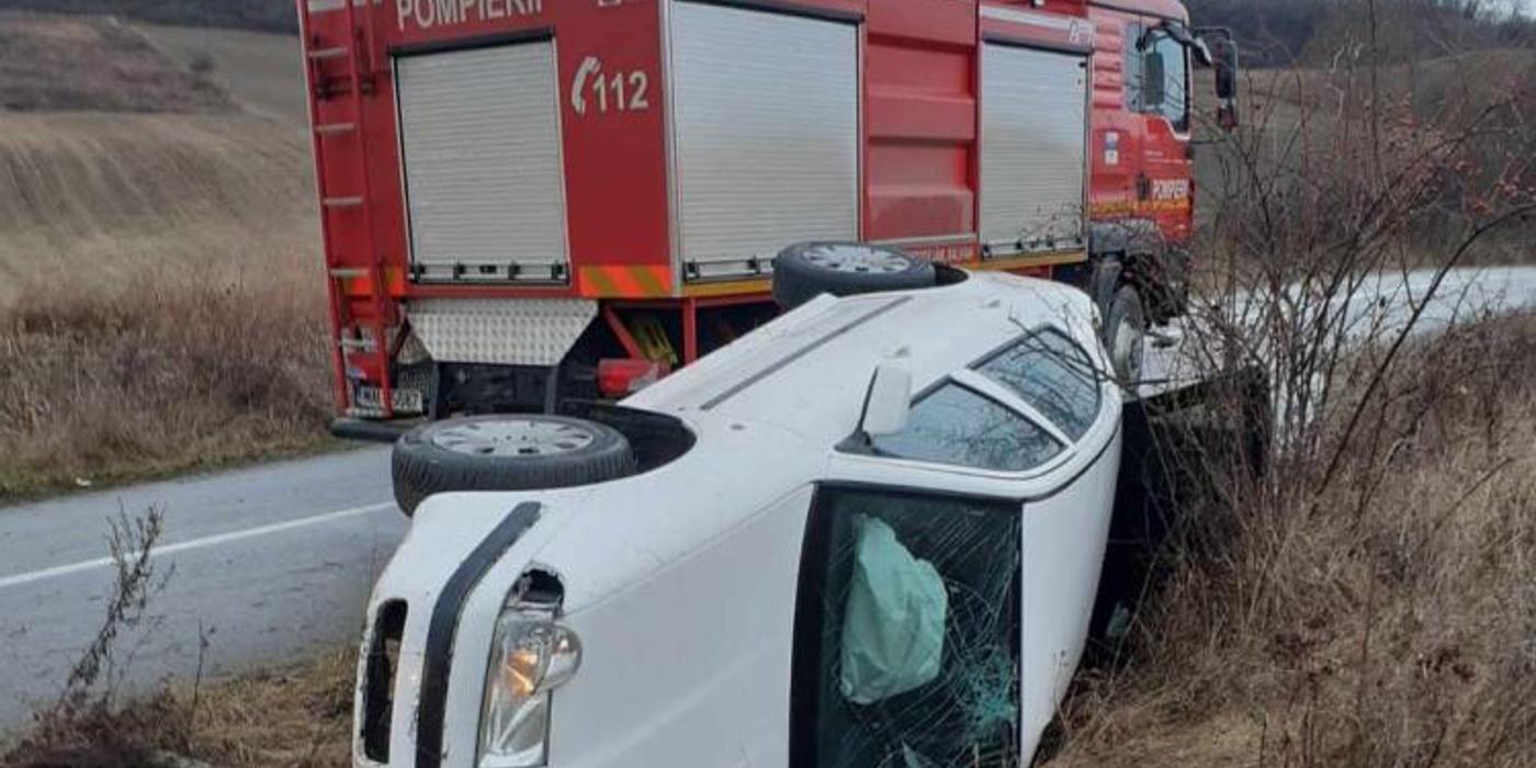 Accident rutier la intrare în localitatea Bărăi, județul Cluj