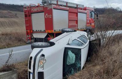 Accident rutier la intrare în localitatea Bărăi, județul Cluj