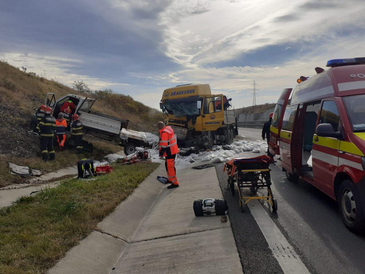 Accident de circulație, vineri dimineață, pe Autostrada Transilvania
