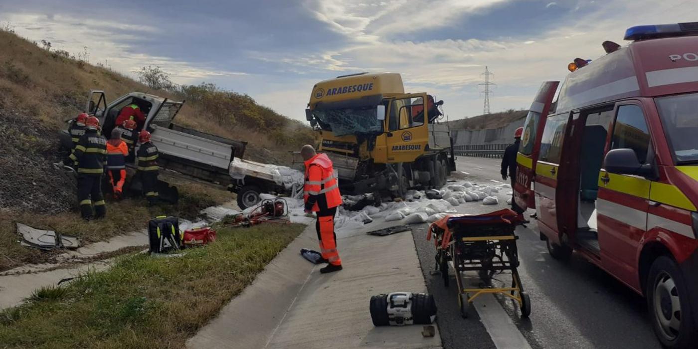 Accident de circulație, vineri dimineață, pe Autostrada Transilvania
