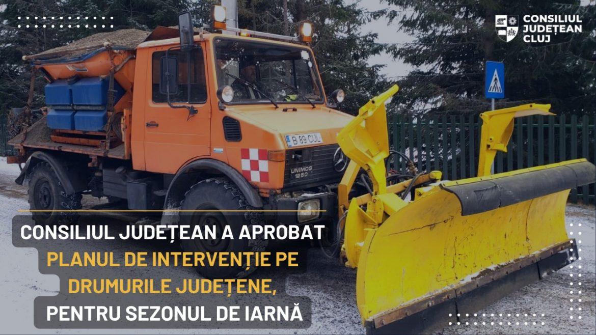 CJ Cluj a aprobat Planul operativ de acțiune în timpul iernii pe drumurile județene