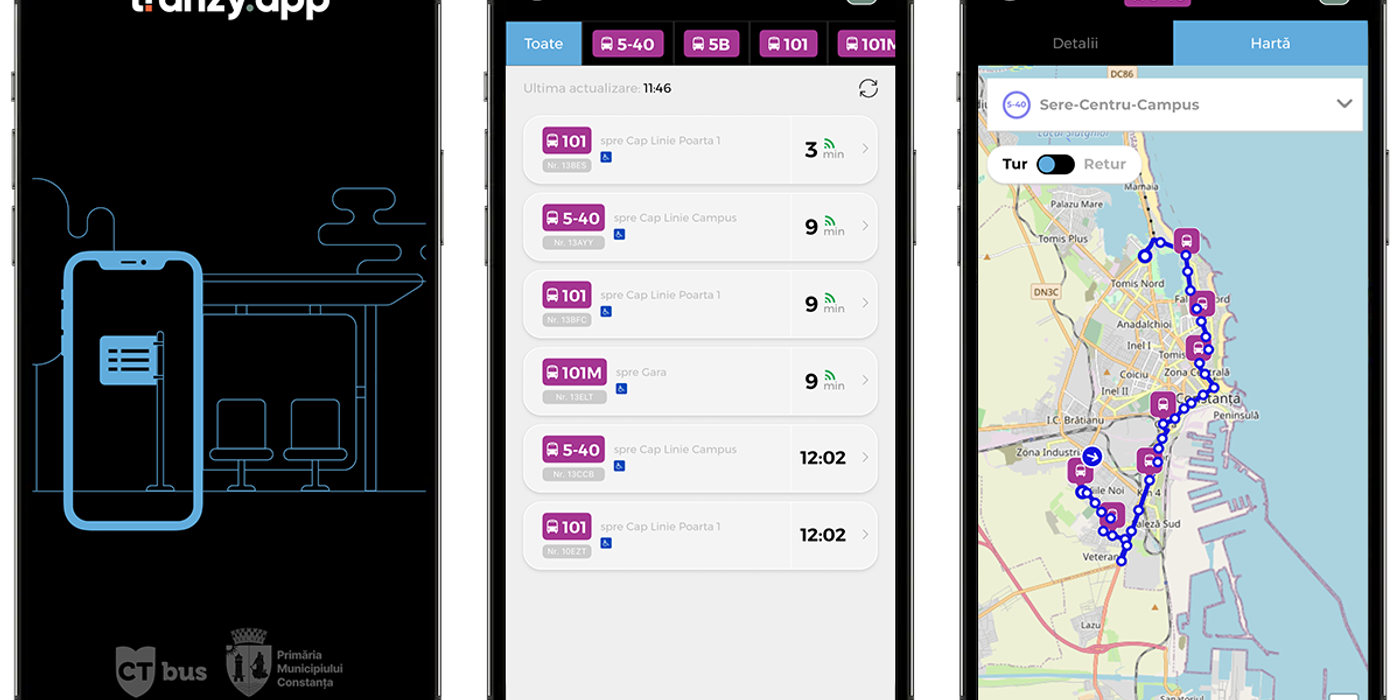 Revoluție digitală în transportul public din Constanța: Aplicația tranzy.app oferă date în timp real pentru 200 de autobuze