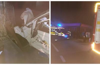 Un șofer clujean a ieșit de pe drum și a intrat, ieri seara, în curtea unui localnic din Fizeșu Gherlii