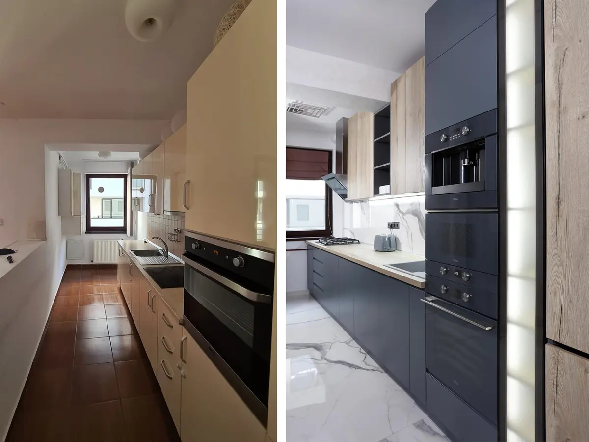 Amenajare eleganta apartament cu 4 camere catifea si pete de culoare puternice