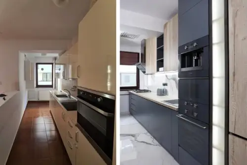 Amenajare eleganta apartament cu 4 camere catifea si pete de culoare puternice