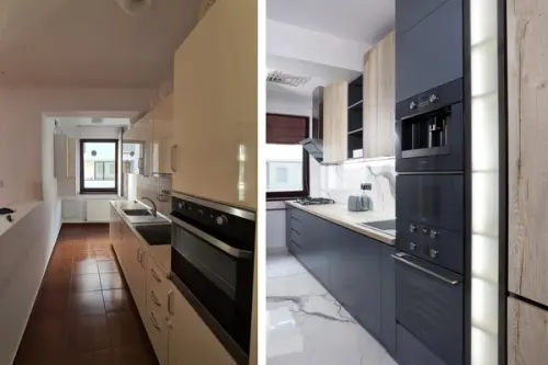 Amenajare eleganta apartament cu 4 camere catifea si pete de culoare puternice