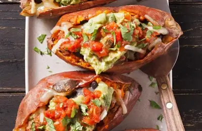 Cartofi dulci umpluți – variantă vegană