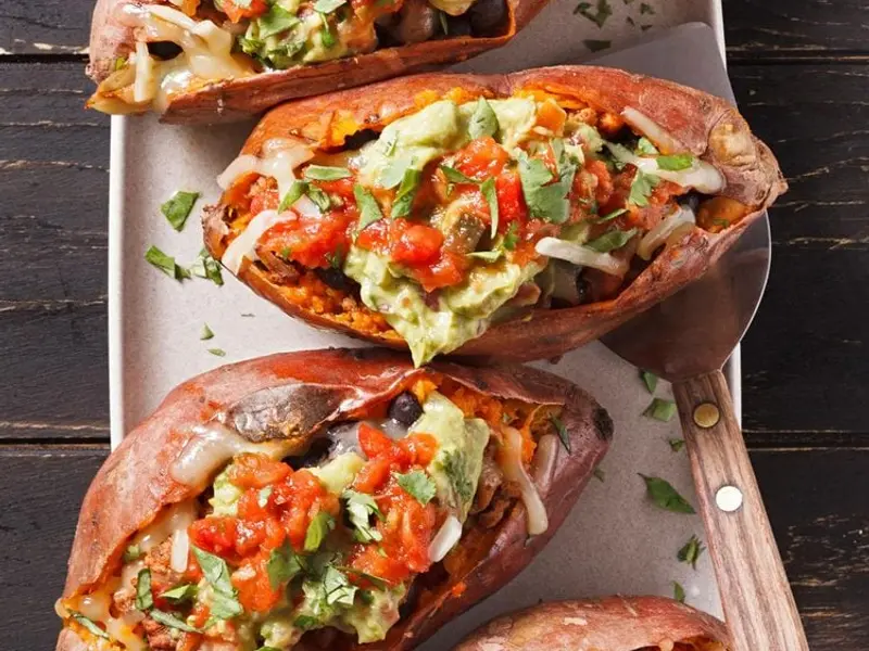 Cartofi dulci umpluți – variantă vegană