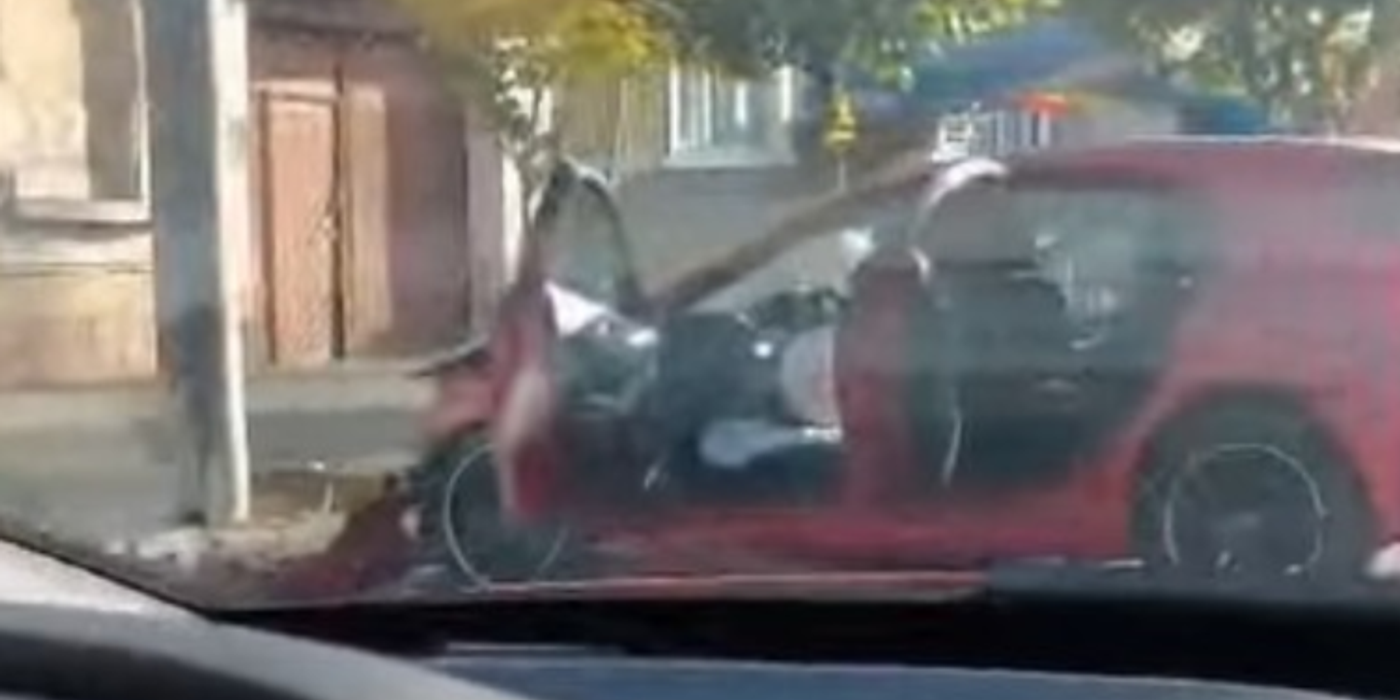 Accident rurier, duminică după-amiază, pe strada 1 Decembrie 1918 din Gherla