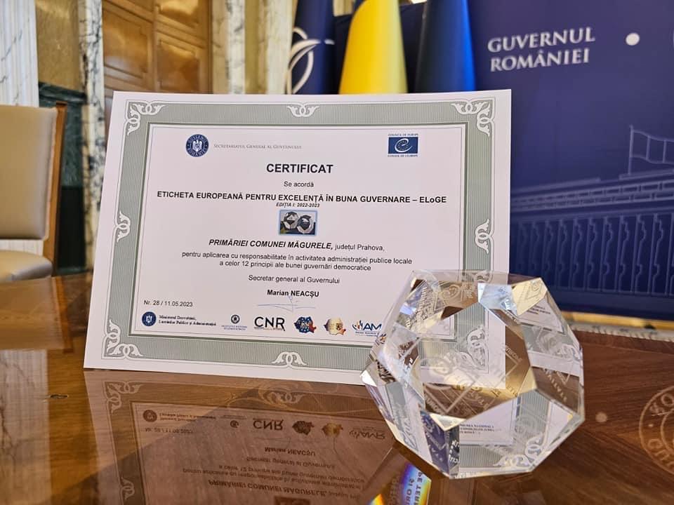 Măgurele, singura comună din Prahova care a primit Eticheta Europeană pentru Excelență în Guvernare VIDEO și FOTO